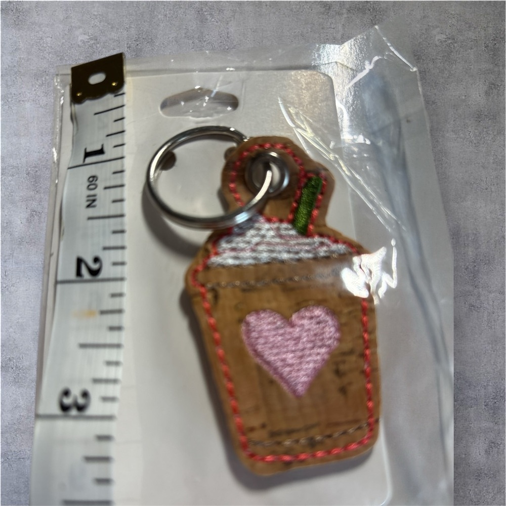 Heart Embroidered Key Holder